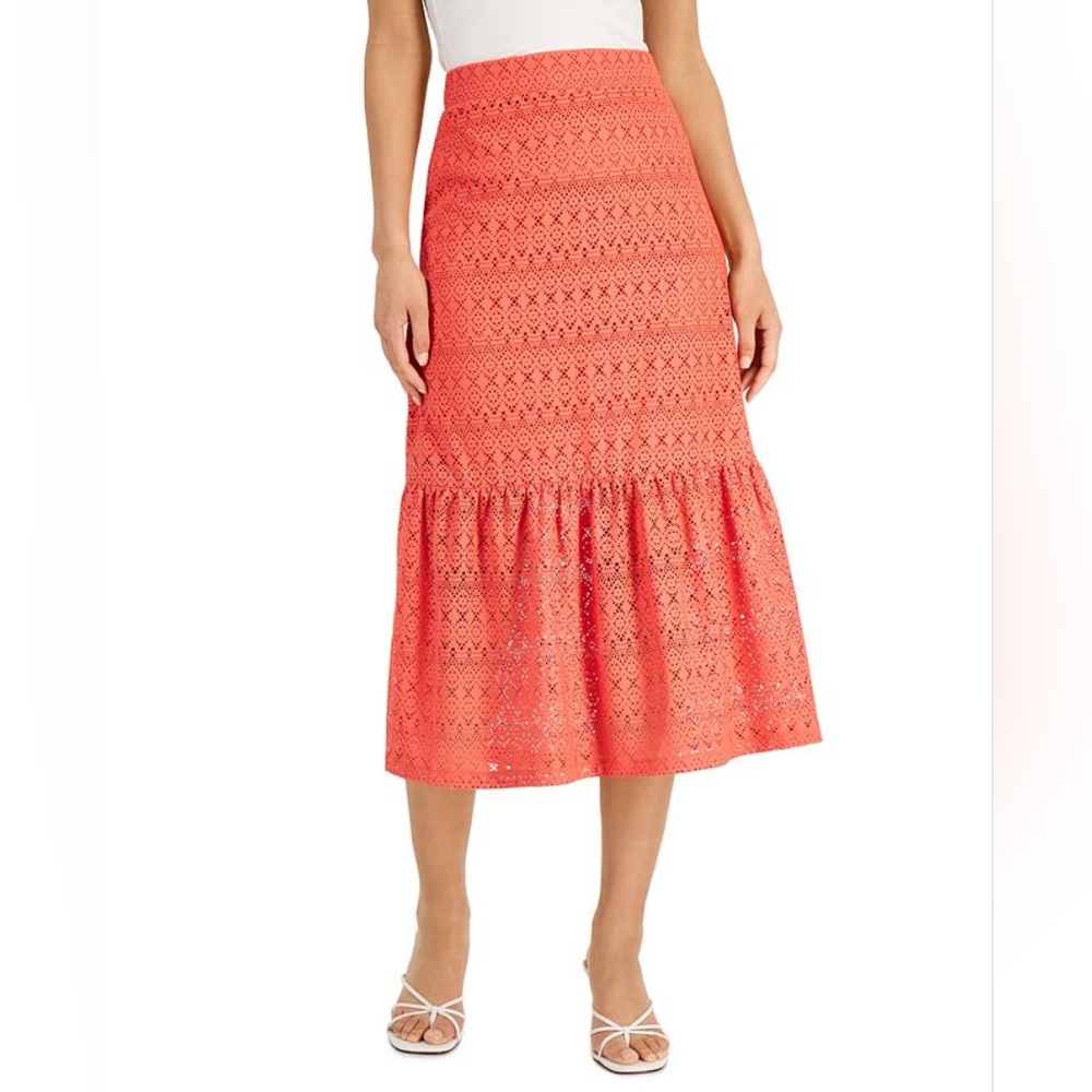 JM Collection Women's Crocheted Skirt
